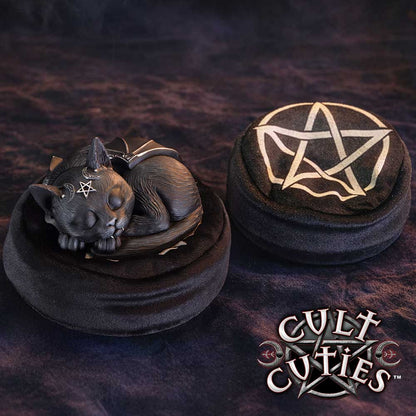 Nemesis Now Malpuss Dreams 8.8cm figurine featuring a whimsical, detailed cat design with vibrant colors and intricate craftsmanship.