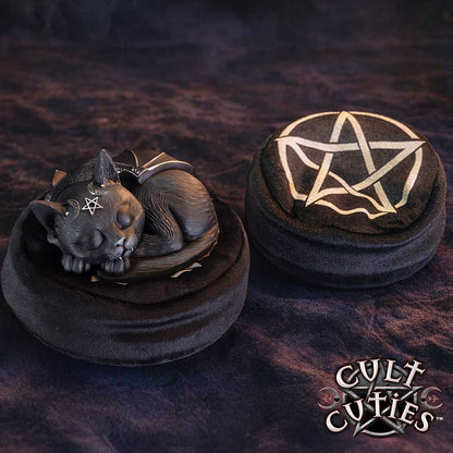 Nemesis Now Malpuss Dreams 8.8cm figurine featuring a whimsical, detailed cat design on a decorative base.