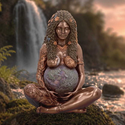 Mother Earth Art Bronze Figurine 16.8cm