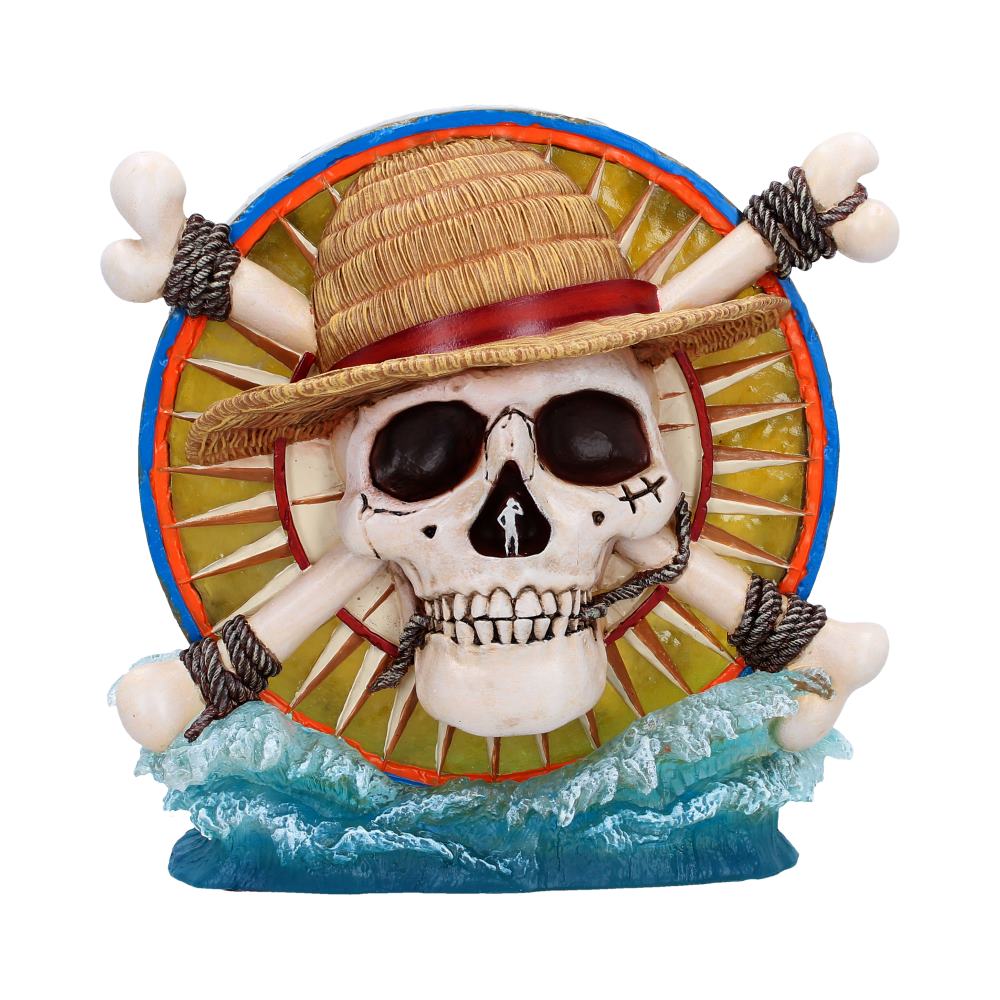 Nemesis Now One Piece Luffy Jolly Roger LED lamp, 20.2cm, featuring a pirate emblem from the popular anime series.