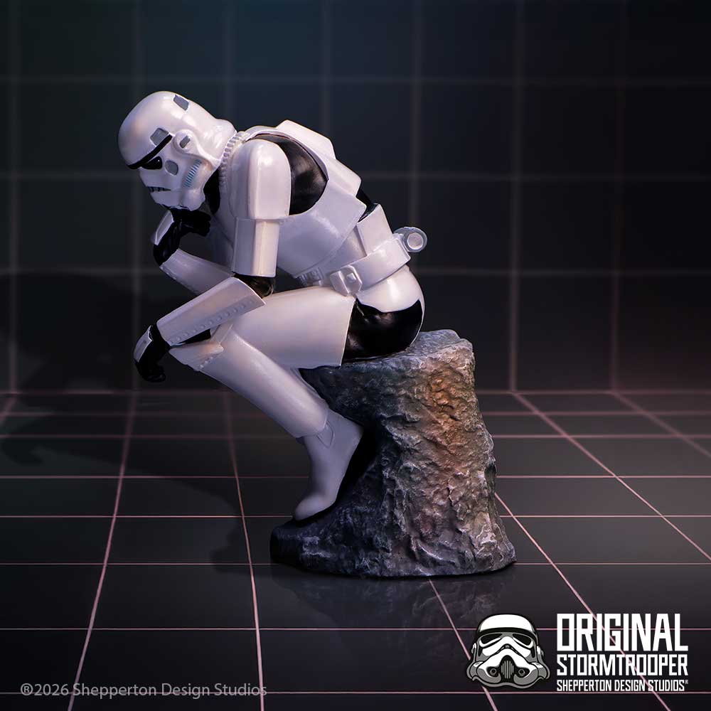 Nemesis Now Stormtrooper The Overthinker 12cm figurine showing a detailed plastic Stormtrooper with a humorous expression.