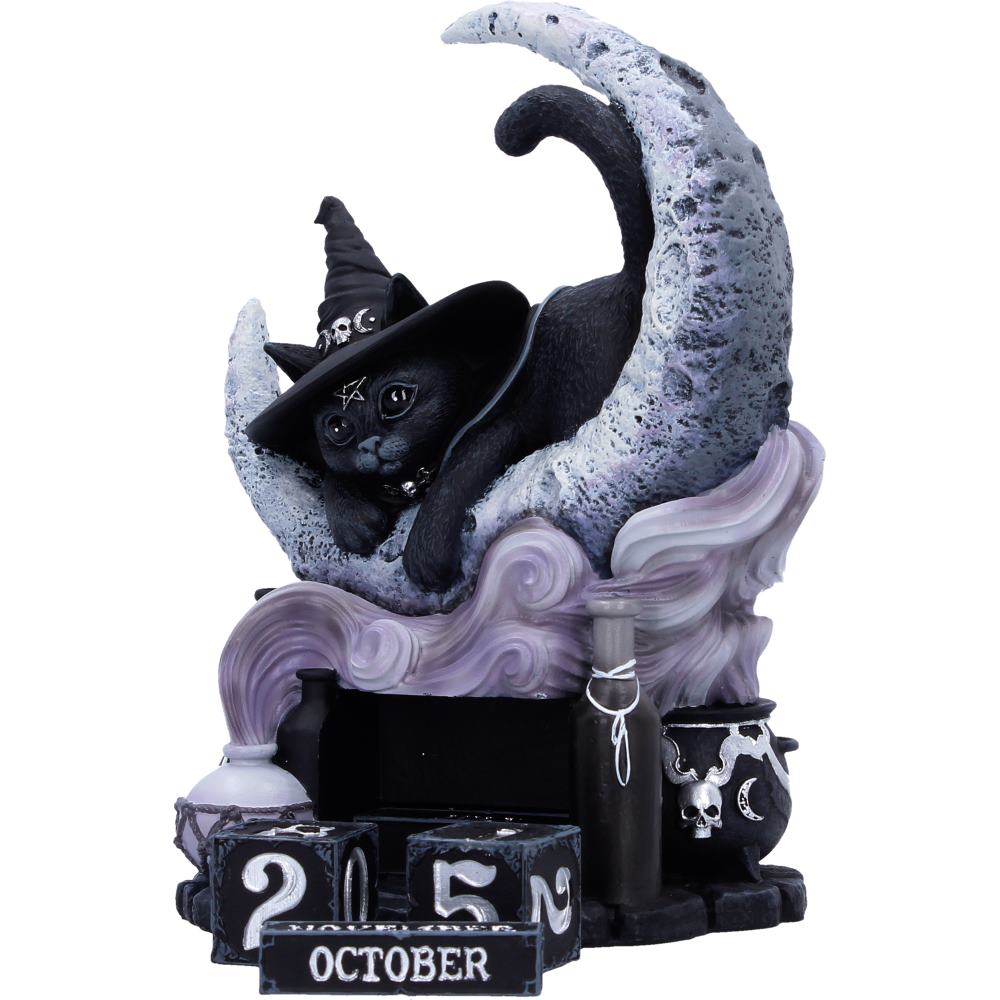 Nemesis Now Purrah Perpetual Calendar, 16.2cm, featuring intricate design and functional calendar display on a decorative surface.