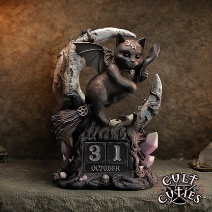 Nemesis Now Malpuss Perpetual Calendar, 16cm, decorative tabletop calendar with a unique design and durable structure.