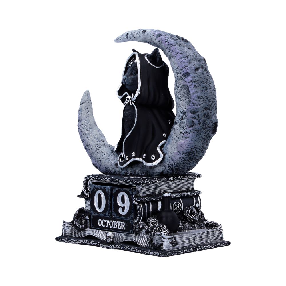 Nemesis Now Zefur Perpetual Calendar, 16cm display featuring intricate design and adjustable date and month settings.