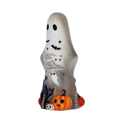 Nemesis Now Boo-Who? Mortimer figurine, 13.5cm tall, detailed ceramic sculpture with spooky ghost design, perfect for Halloween decor.