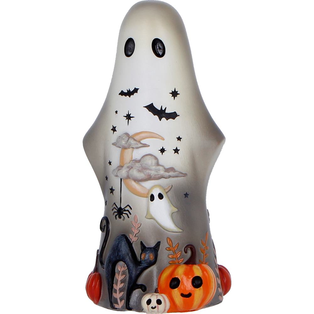 Nemesis Now Boo-Who? Mortimer figurine, 13.5cm tall, detailed ceramic collectible with a whimsical ghostly design.
