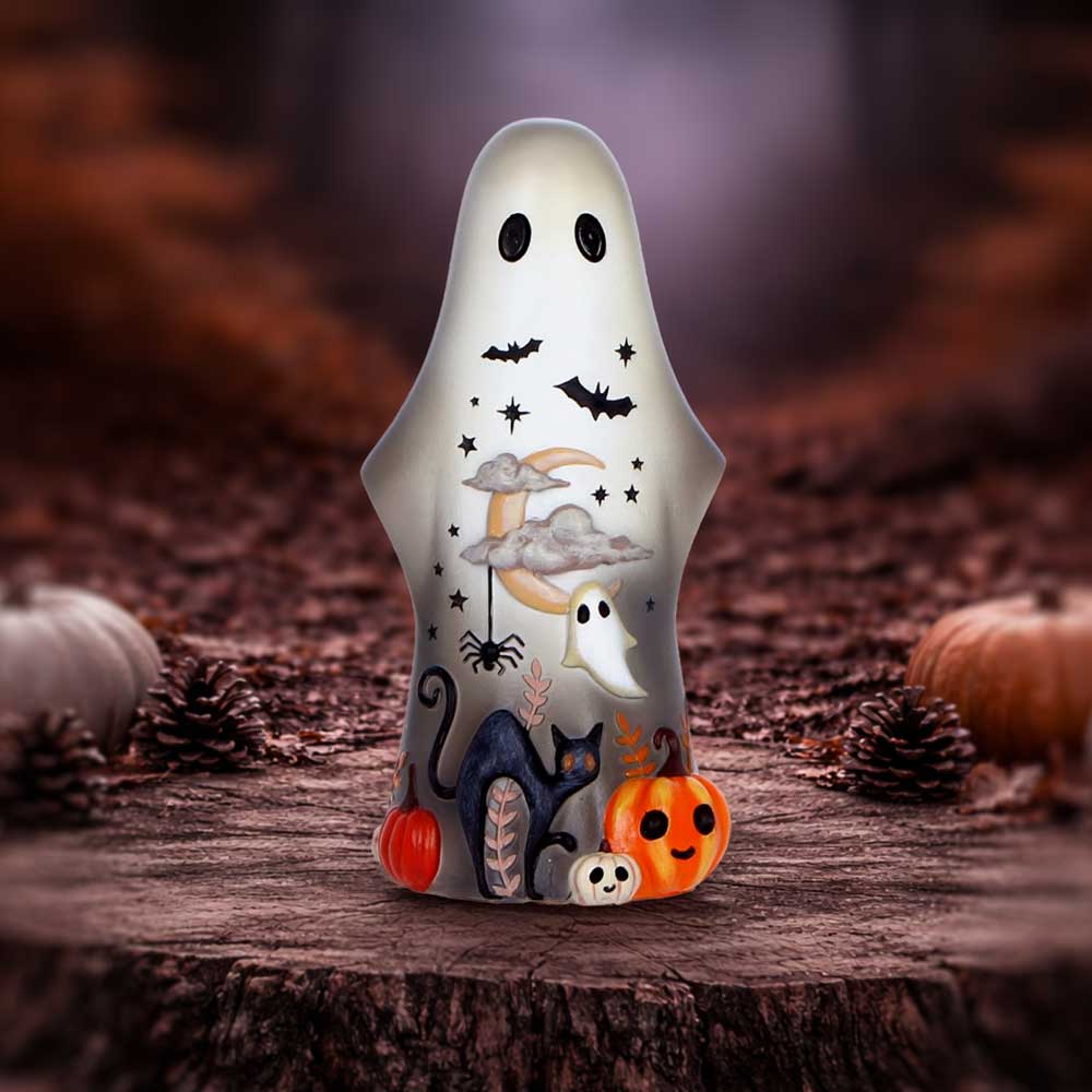 Nemesis Now Boo-Who? Mortimer figurine, 13.5cm tall, detailed ceramic sculpture featuring a whimsical character with expressive features.