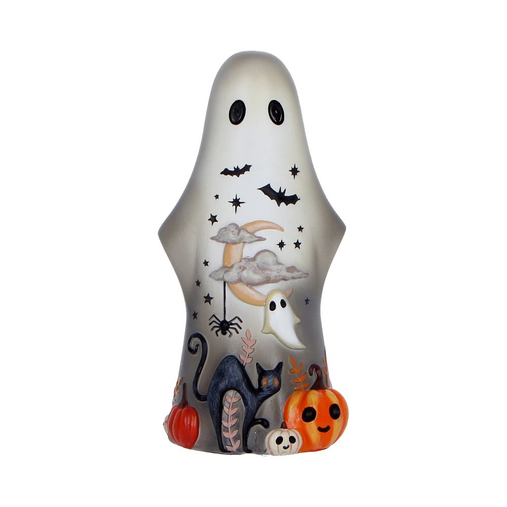 Nemesis Now Boo-Who? Mortimer figurine, 13.5cm tall, detailed ceramic collectible with a whimsical ghostly design.