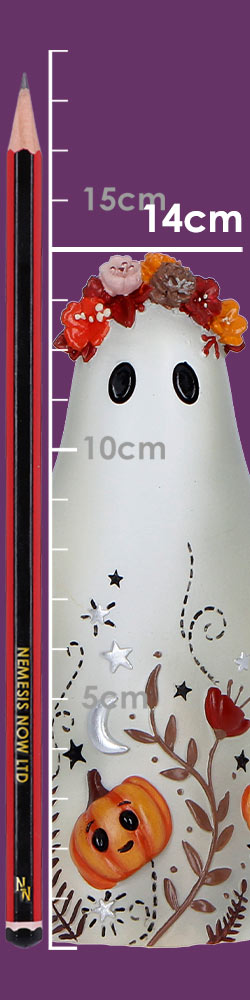 Nemesis Now Boo-Who? Florence 14cm figurine featuring a whimsical ghost character with expressive eyes and detailed design.