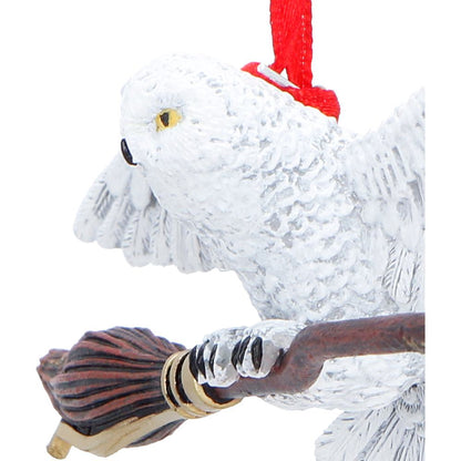 Harry Potter Hedwig hanging ornament by Nemesis Now, featuring a detailed owl in flight, 5.4cm size, ideal for Harry Potter fans.