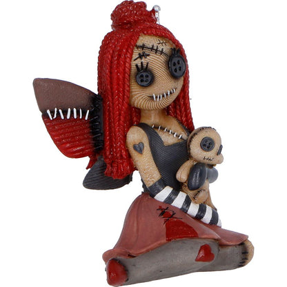 Nemesis Now Stitchlings Poppy Thread figurine, 10.5cm, detailed handmade collectible doll with colorful stitched design.