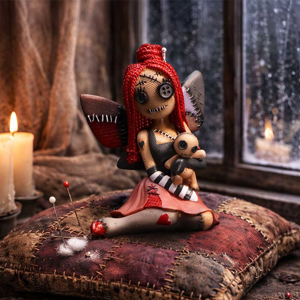 Nemesis Now Stitchlings Poppy Thread figurine, 10.5cm, detailed plush-like character with vibrant colors and intricate design.