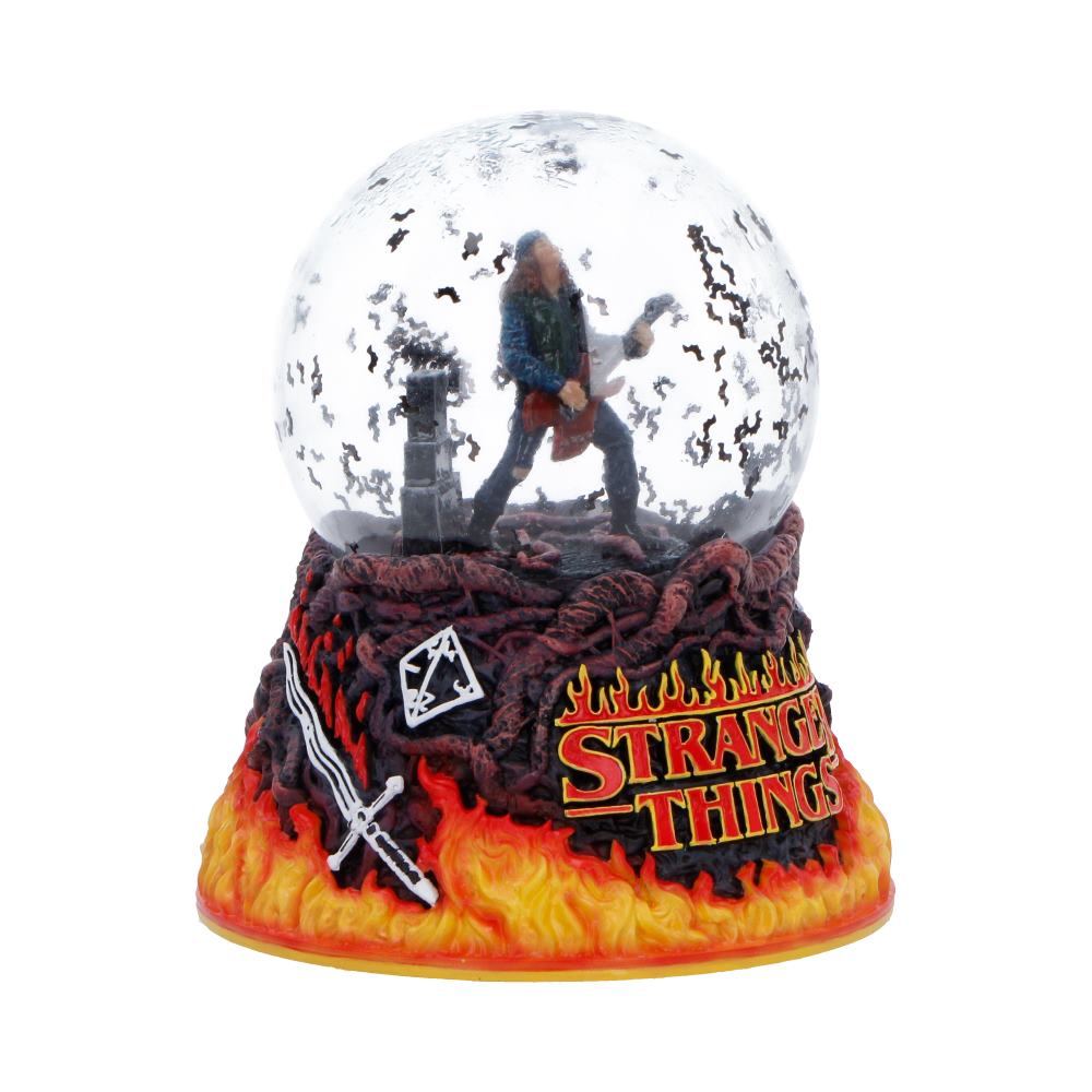 Stranger Things Eddie’s Sacrifice snow globe by Nemesis Now featuring a detailed 14.5cm glass globe with scene from the series.