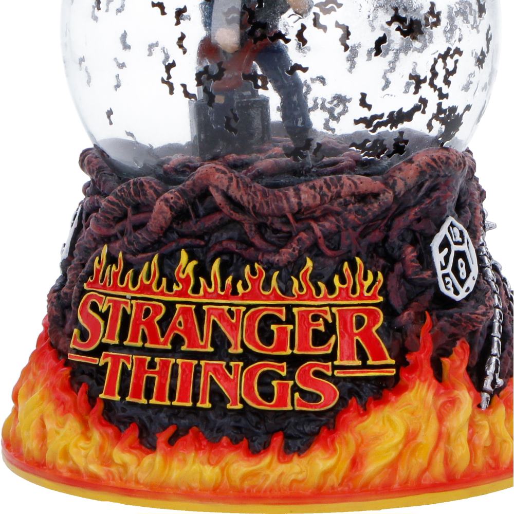 Nemesis Now Stranger Things Eddie’s Sacrifice snow globe, 14.5cm, featuring detailed scene from the popular TV series.