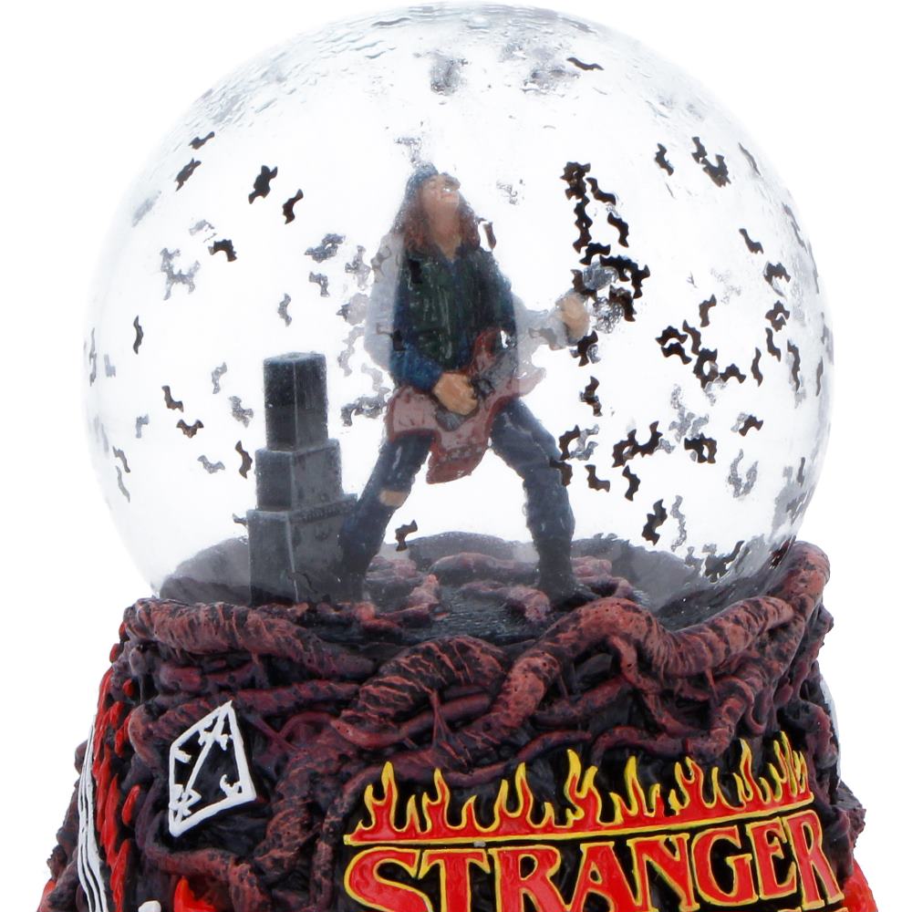 Nemesis Now Stranger Things Eddie’s Sacrifice snow globe, 14.5cm with detailed scene and characters inside.