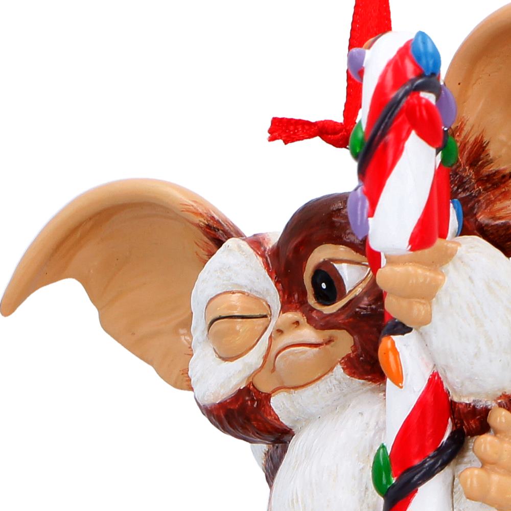 Nemesis Now Gremlins Gizmo fairy light cane hanging ornament, 10.5cm, featuring a detailed Gizmo character in a whimsical design