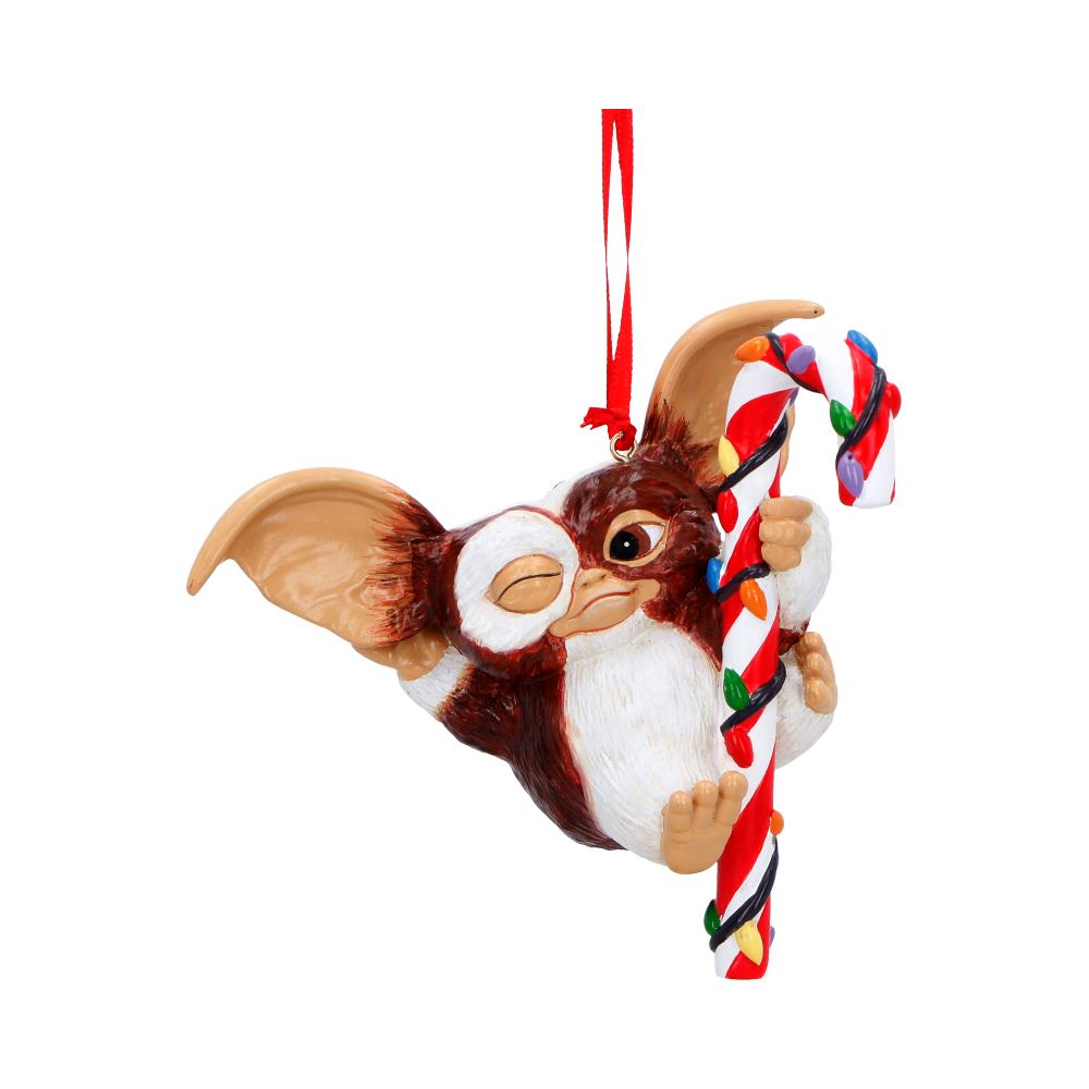 Nemesis Now Gremlins Gizmo fairy light hanging ornament, 10.5cm, featuring a detailed Gizmo figure with fairy lights for decoration.
