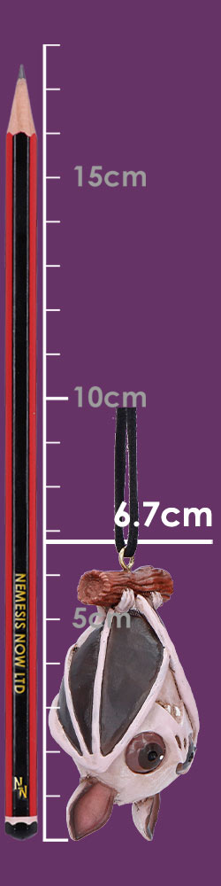 Set of two Halloween hanging ornaments featuring spooky designs from Nemesis Now, measuring 6.7cm each, perfect for seasonal decor.
