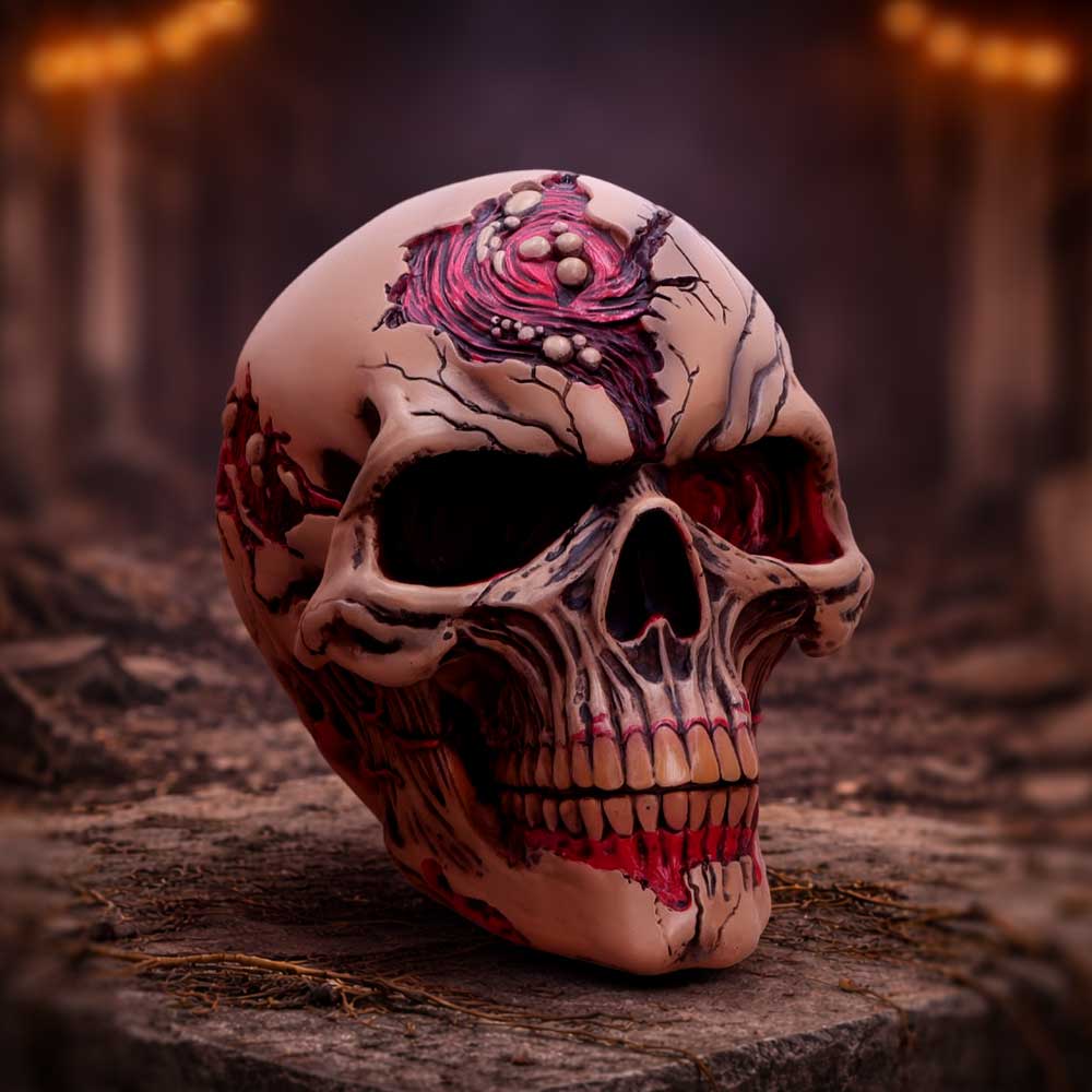 Nemesis Now Zombie Skull figurine, The Walker of Death, 15.5cm, detailed sculpted undead skull for display or collection.