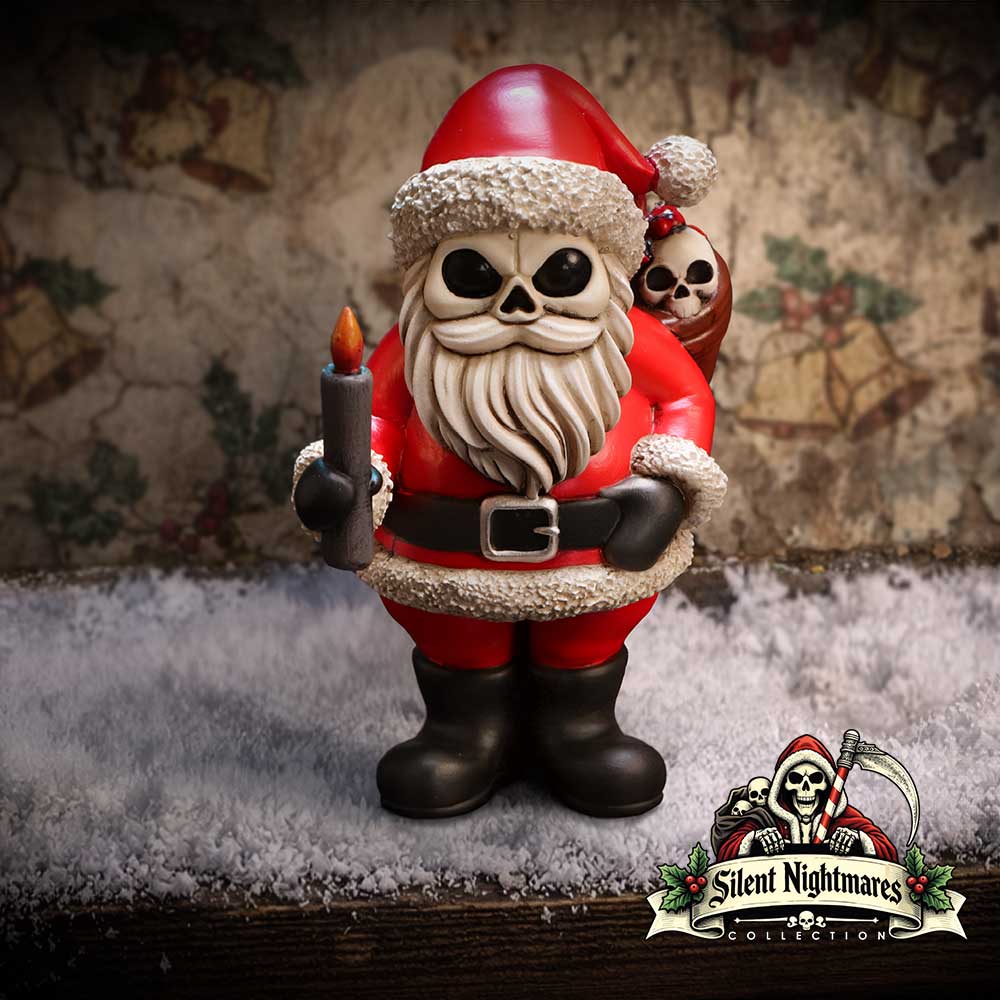 Nemesis Now Silent Nightmares Noel figurine, 10.5cm tall, detailed dark-themed collectible sculpture with spooky design.