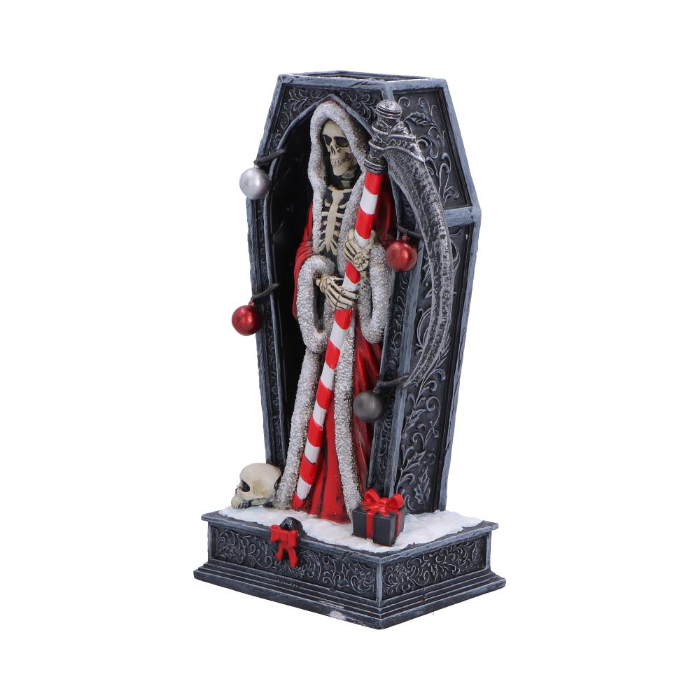 Nemesis Now Silent Nightmares Merry Cryptmas figurine, 17.5cm, detailed horror-themed collectible with dark holiday design.