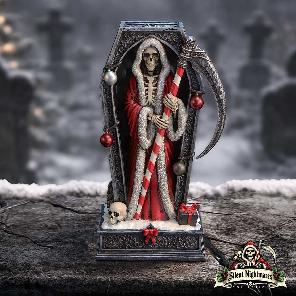 Nemesis Now Silent Nightmares Merry Cryptmas figurine, 17.5cm, featuring spooky holiday-themed character with intricate details.
