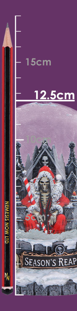 Nemesis Now Silent Nightmares Seasons Reapings snow globe featuring a detailed winter scene with eerie elements inside.