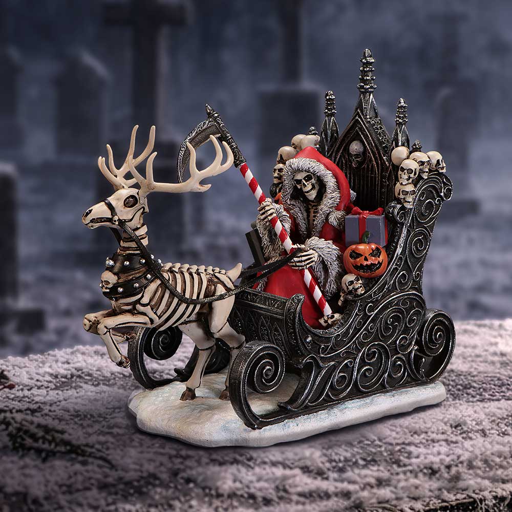 Nemesis Now Silent Nightmares Slay Bells 16cm figurine featuring dark, festive horror-themed design with detailed craftsmanship.