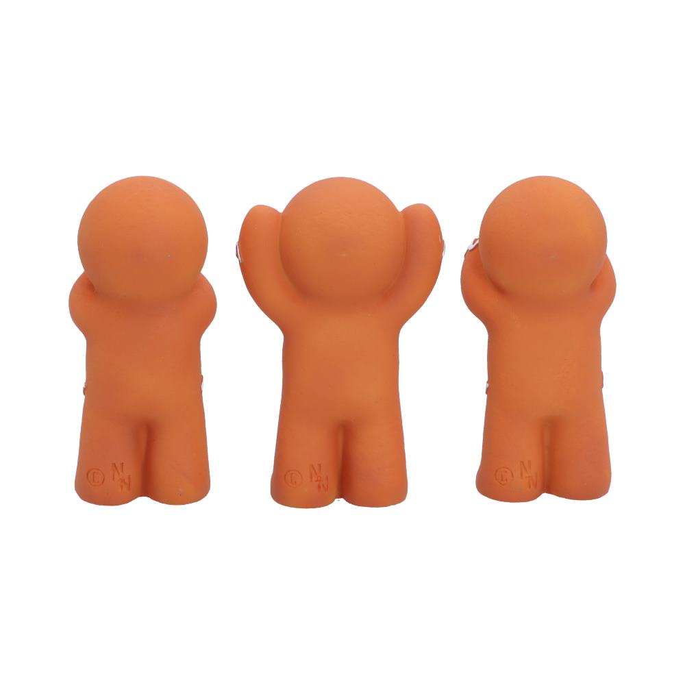 Three Wise Gingerbread figurine by Nemesis Now, 9cm tall, featuring detailed gingerbread men with festive Christmas decorations.