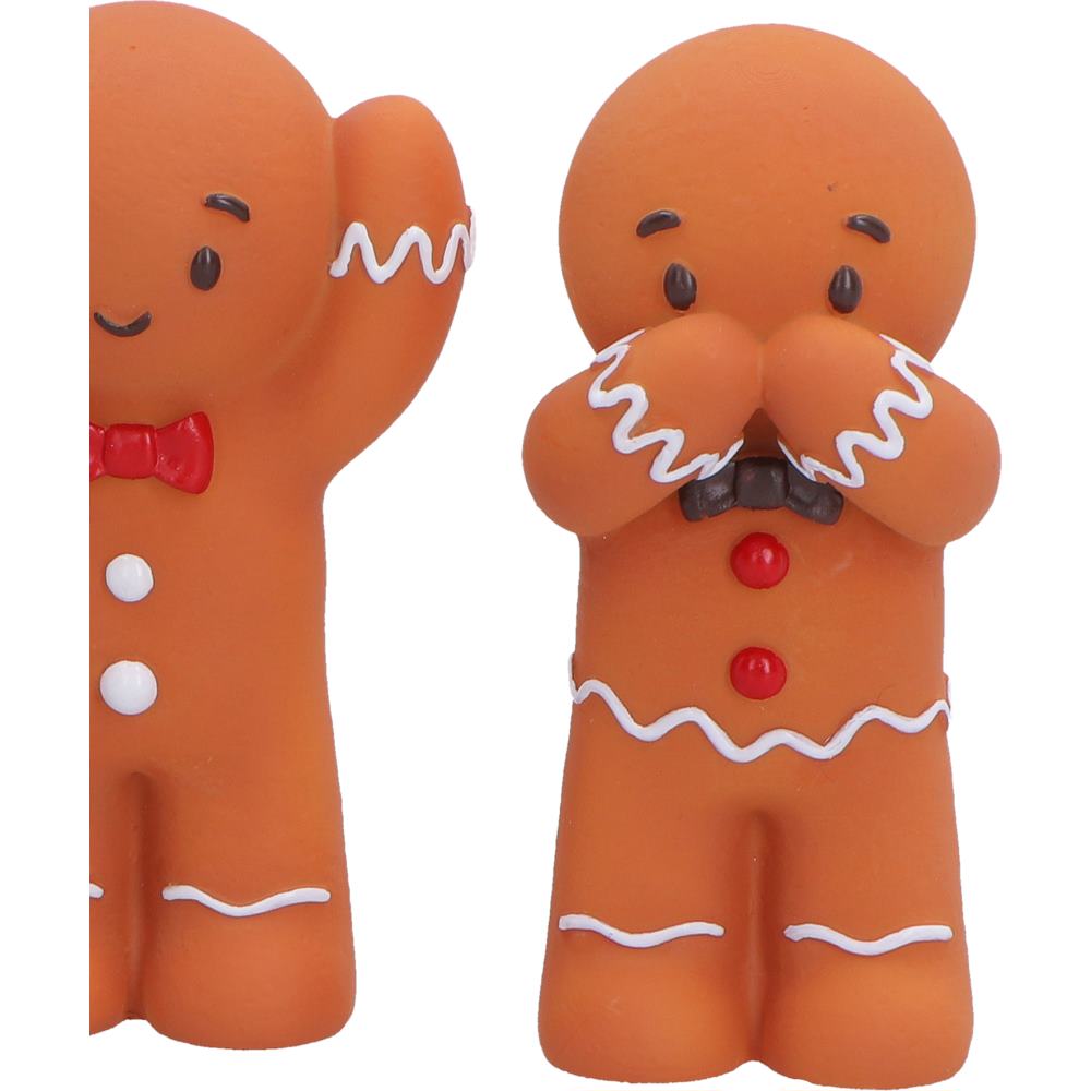 Three Wise Gingerbread figurine by Nemesis Now, 9cm tall, depicting festive gingerbread characters for holiday decor.