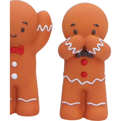Three Wise Gingerbread figurine by Nemesis Now, 9cm tall, depicting festive gingerbread characters for holiday decor.