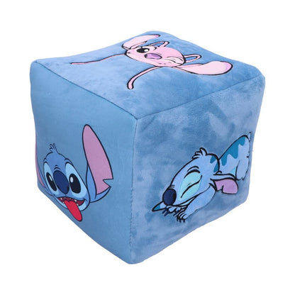 Disney Stitch and Angel Cube Cushion 25cm