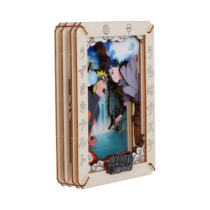 Medium Naruto The Final Valley wooden theatre figurine by Nemesis Now, 14.3cm, featuring detailed Naruto character design.