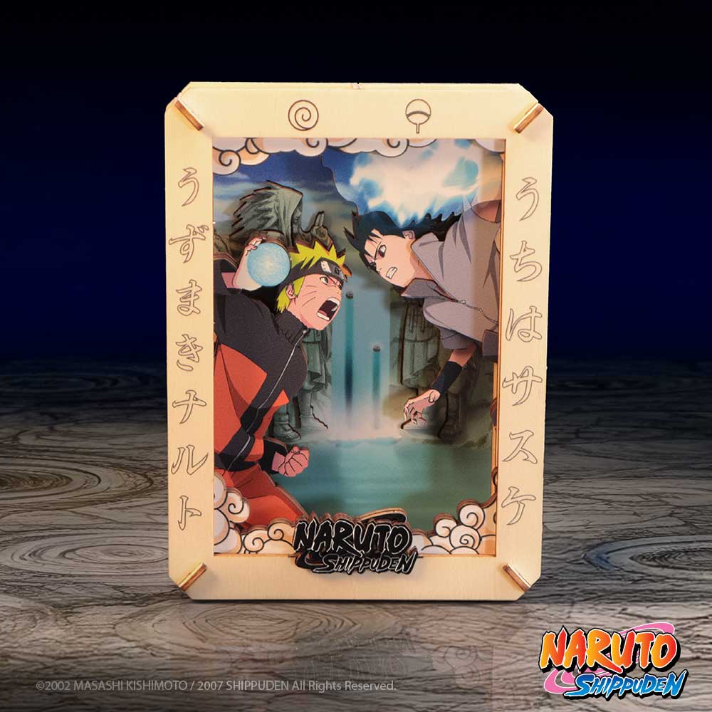 Naruto Final Valley Wooden Theatre figurine by Nemesis Now, medium 14.3cm collectible figure from the Naruto anime series.