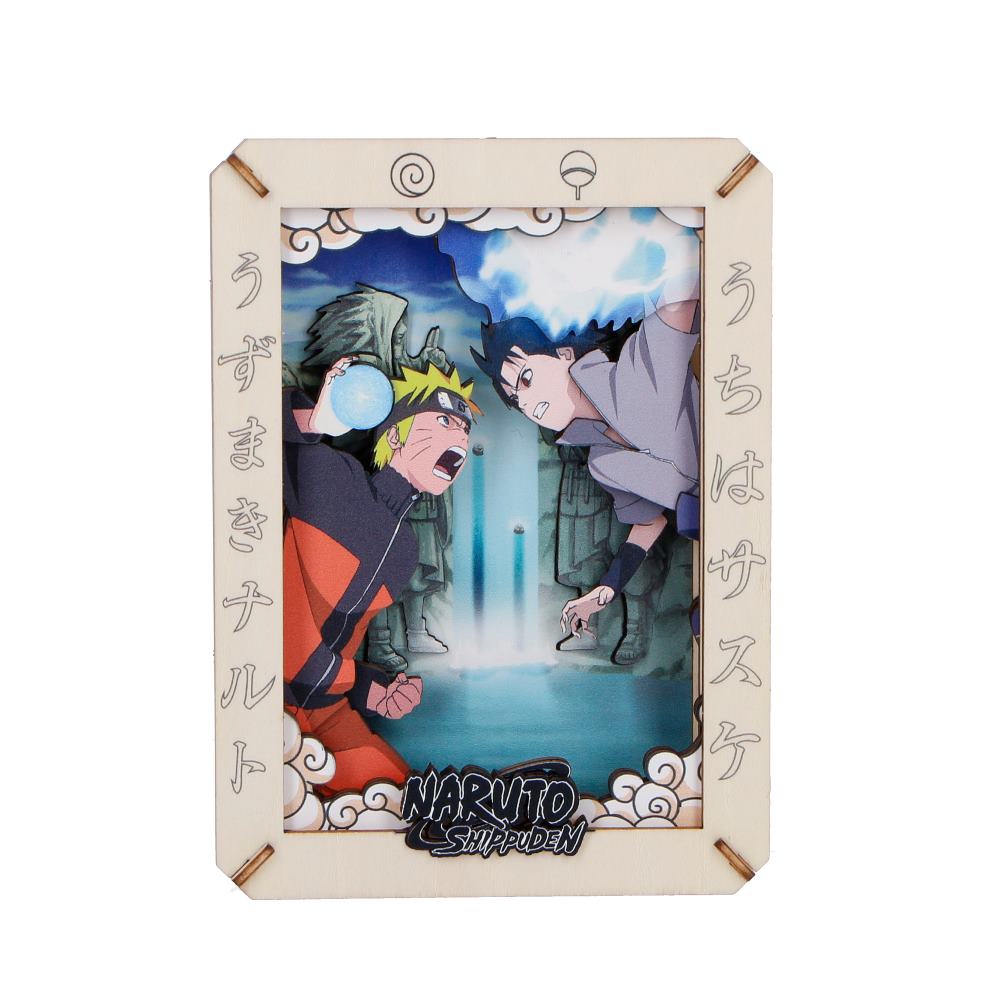 Medium Naruto The Final Valley wooden figurine by Nemesis Now, 14.3cm tall, depicting Naruto in a dynamic pose.