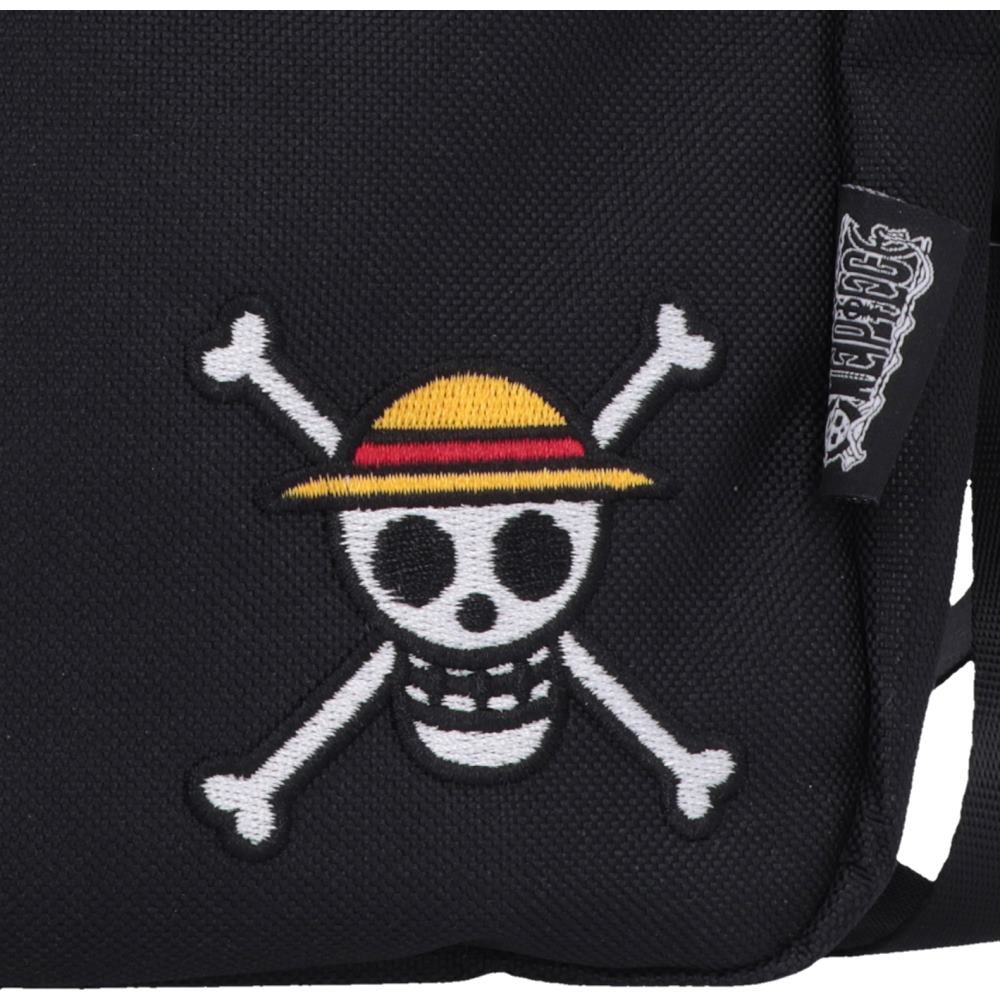 One Piece Luffy Jolly Roger Crossbody Bag (Black) 22.8cm