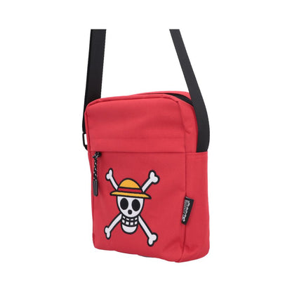 One Piece Luffy Jolly Roger Crossbody Bag (Red) 22.8cm