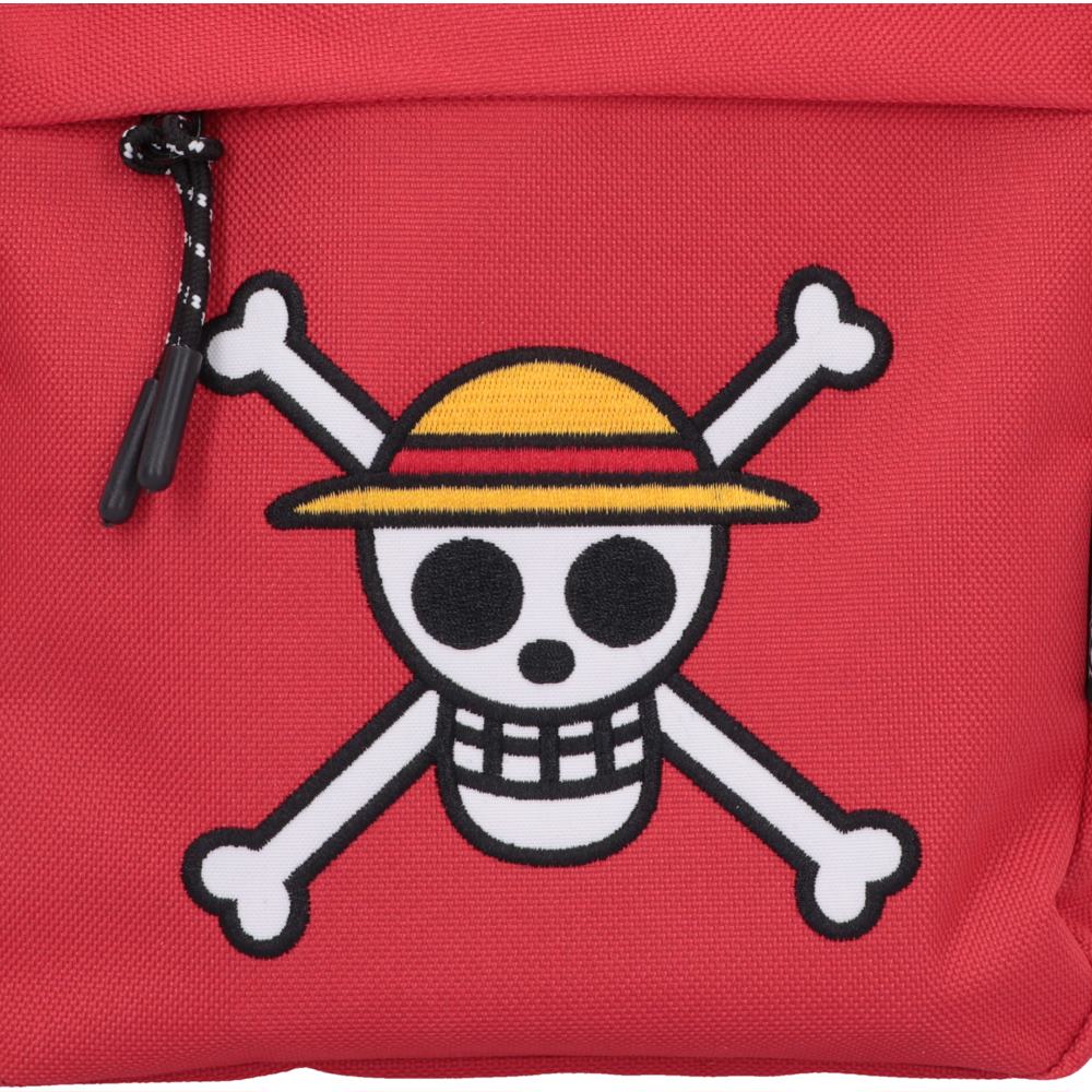 One Piece Luffy Jolly Roger Crossbody Bag (Red) 22.8cm