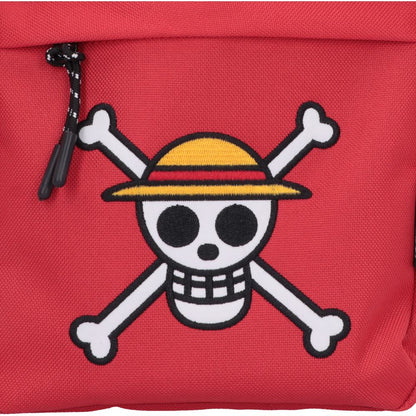 One Piece Luffy Jolly Roger Crossbody Bag (Red) 22.8cm