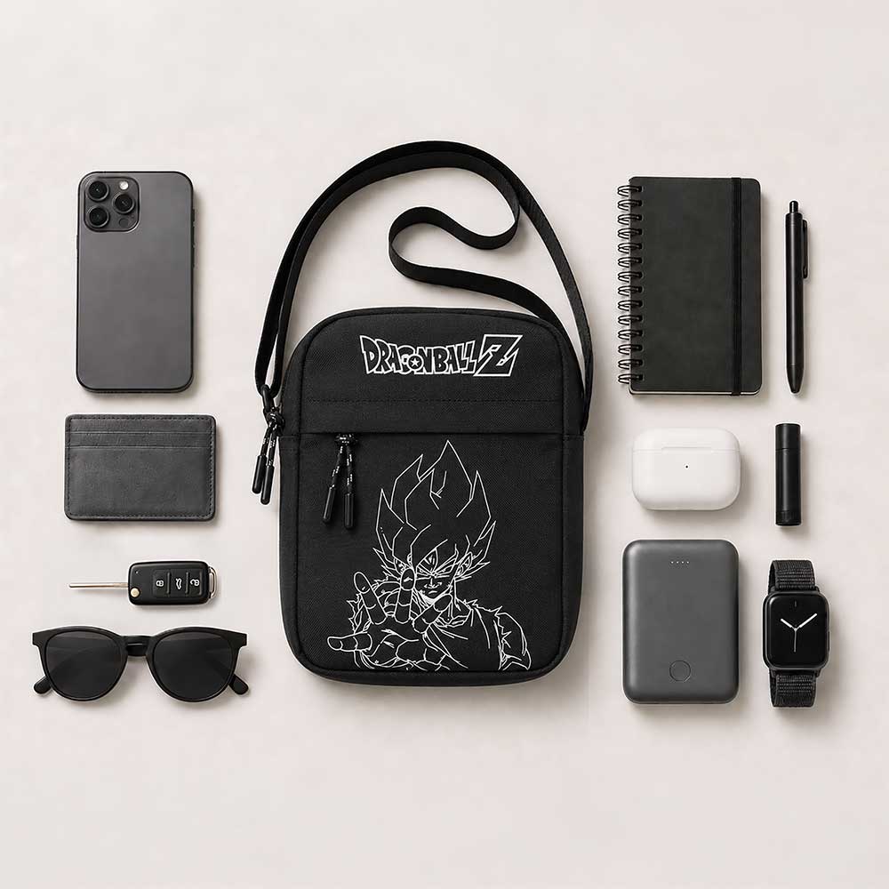 Dragon Ball Zl Super Saiyan Goku (Black) Crossbody Bag 22.8cm