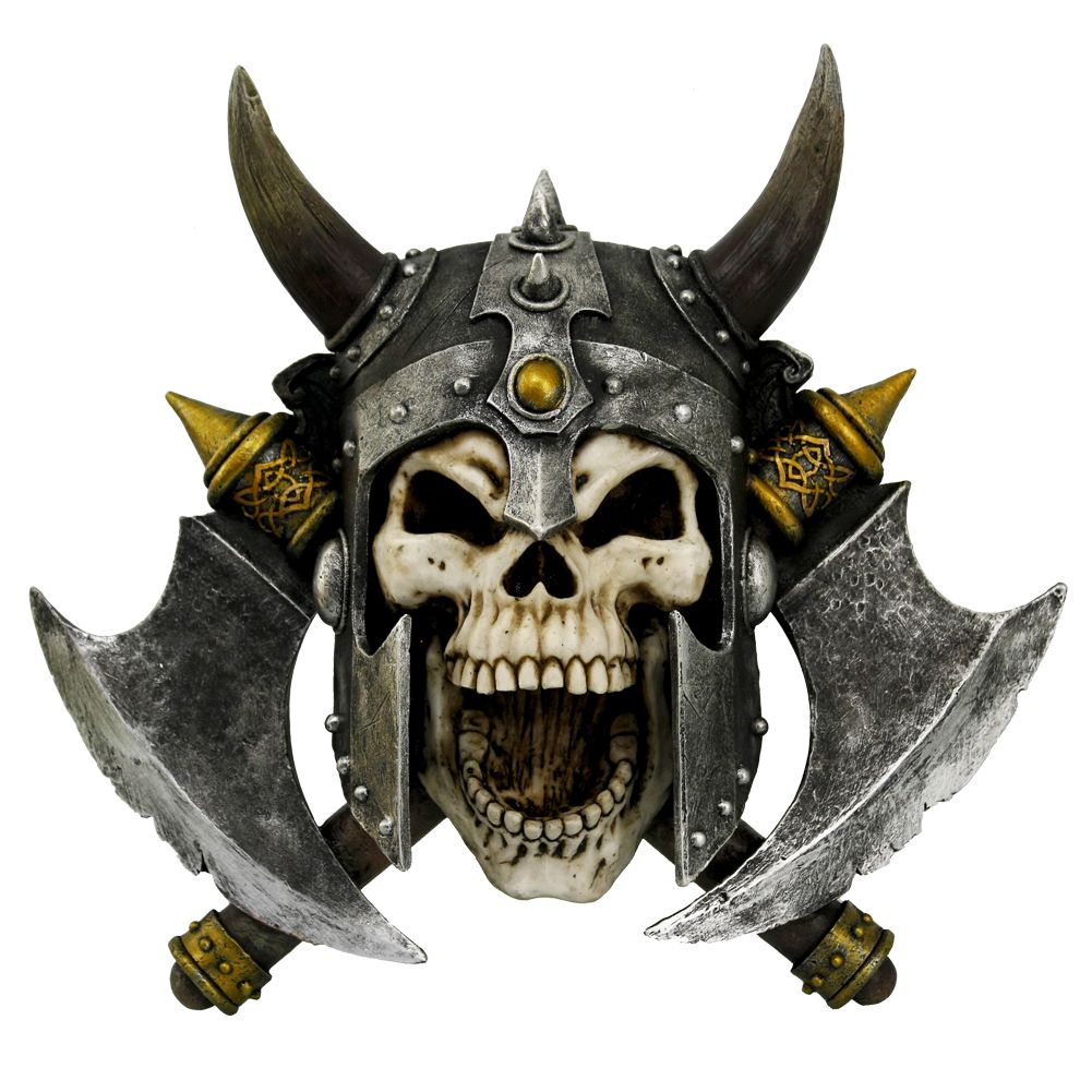 Valhalla's Vengeance Skeleton Viking Wall Plaque 33cm