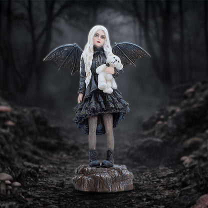 Fairy figurine with gentle hold, 25.5cm tall, by Nemesis Now, featuring detailed wings and delicate pose.
