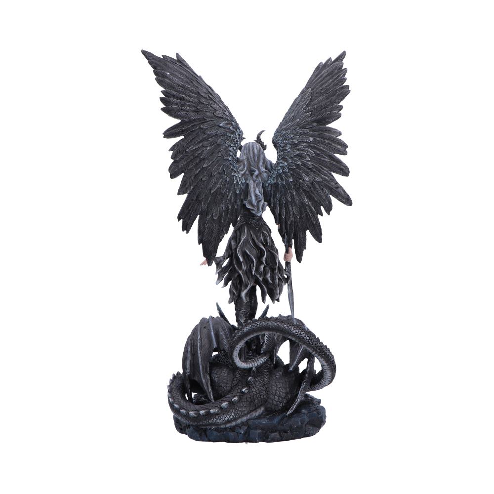 Blackwing Sovereign 58.5cm figurine by Nemesis Now, detailed black dragon sculpture with intricate scales and majestic wings.