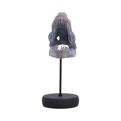 Nemesis Now T. Rex skull figurine on plinth, 24.2cm, detailed dinosaur skull sculpture for display or collection.