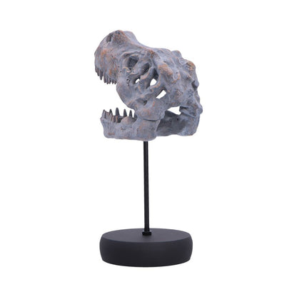 Nemesis Now Tyrannosaurus Rex skull figurine on plinth, 24.2cm, detailed dinosaur replica for display or collection.
