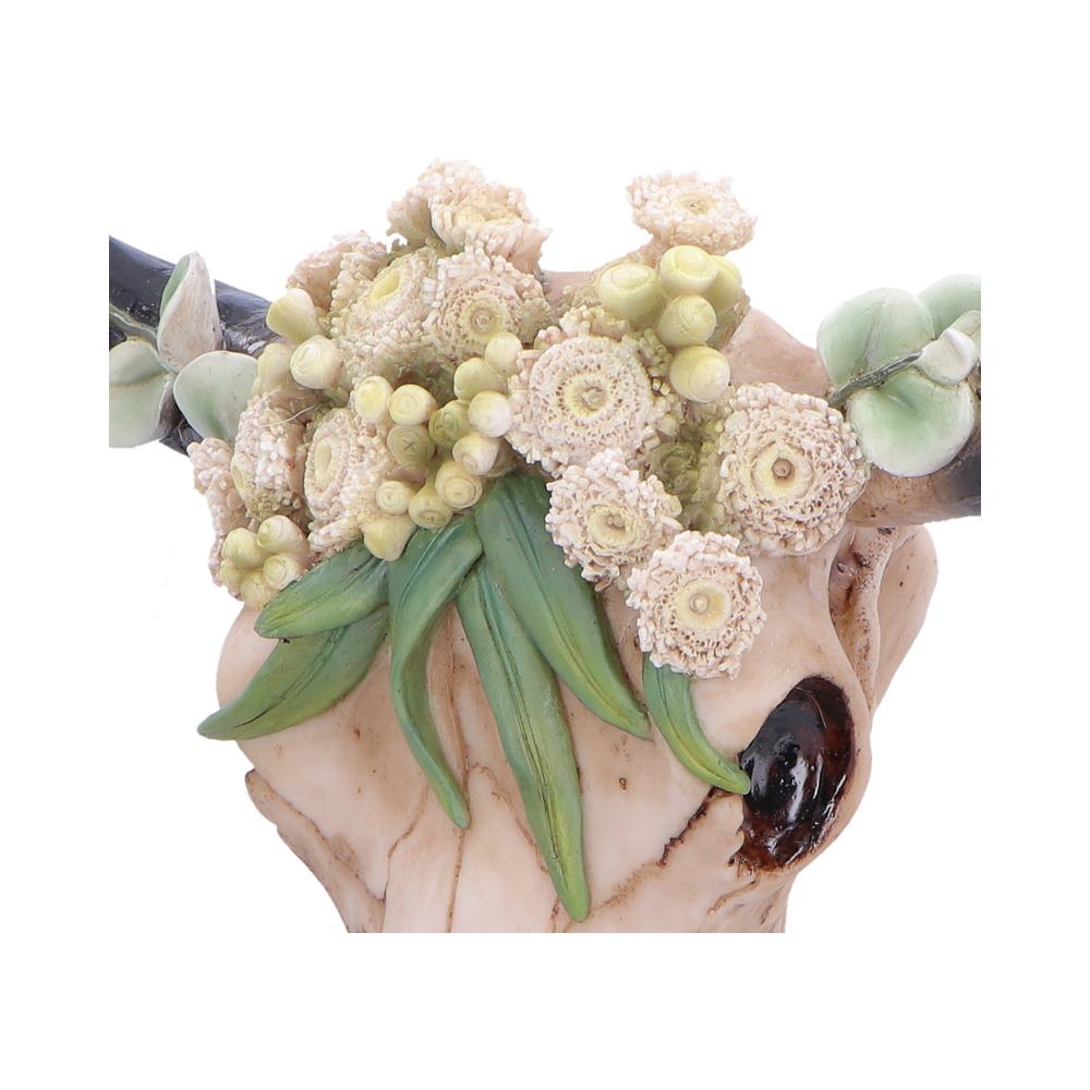 Nemesis Now floral crown figurine with a 27.5cm decorative floral crown, showcasing detailed craftsmanship and vibrant flowers.
