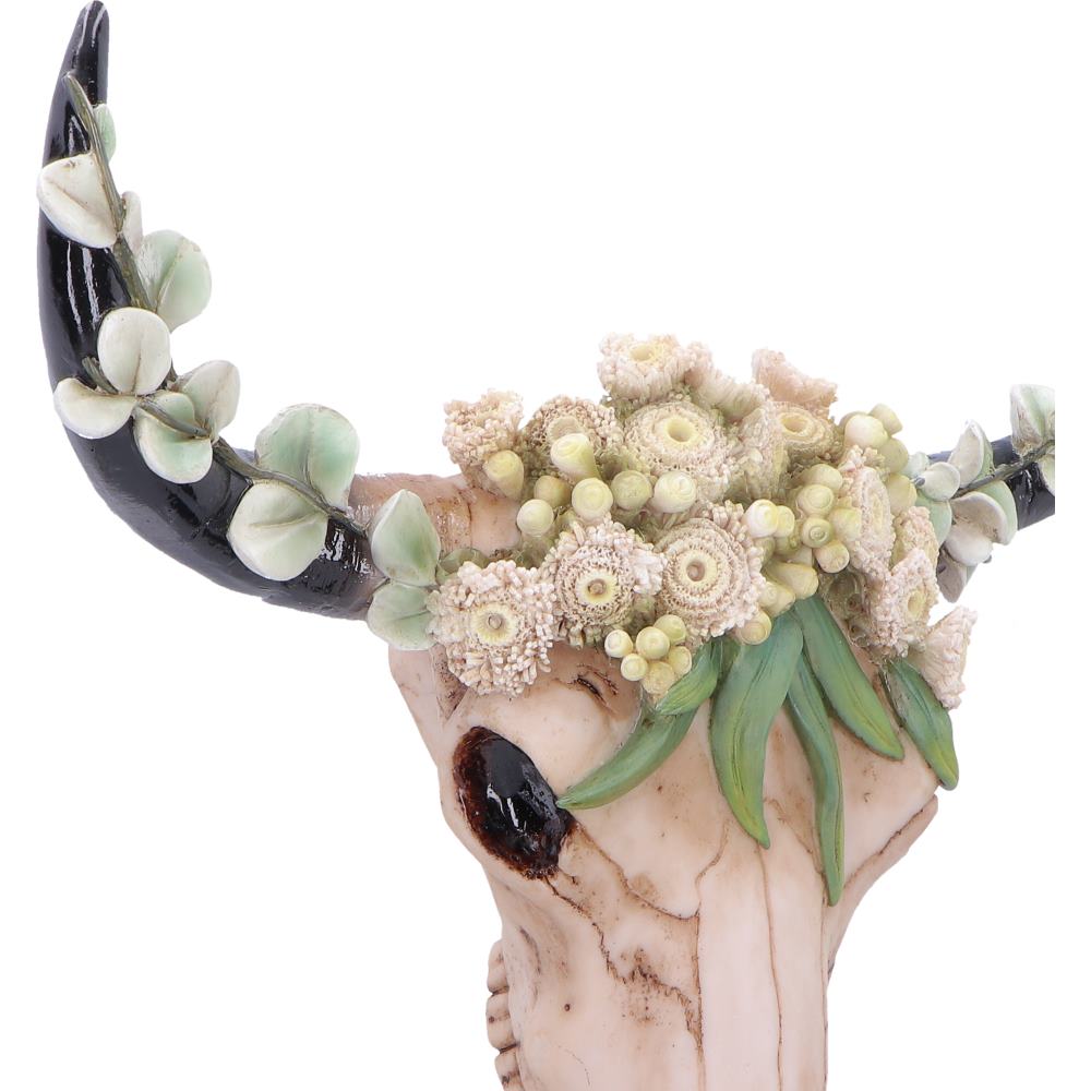 Nemesis Now floral crown figurine with a 27.5cm decorative floral crown, detailed ceramic sculpture featuring intricate flower designs.