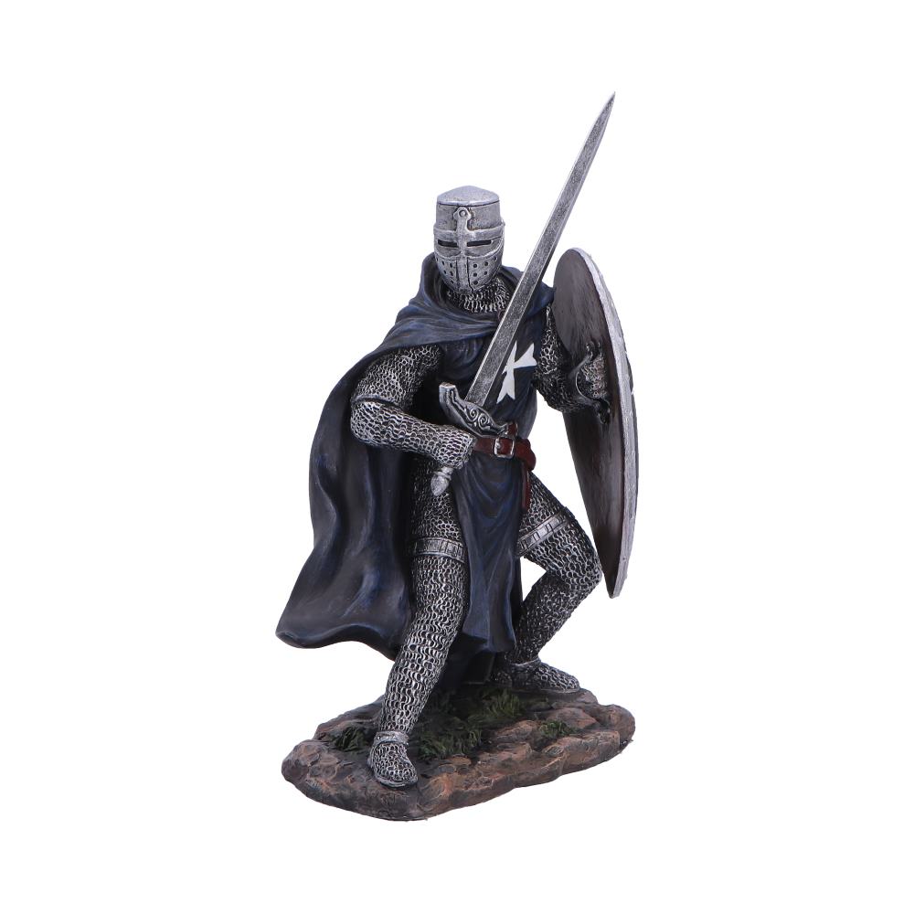 Nemesis Now Knight Hospitaller figurine, detailed 17.3cm medieval warrior sculpture with armor and weaponry.