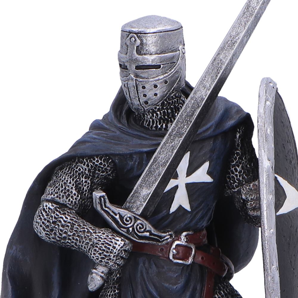 Nemesis Now Knight Hospitaller figurine, 17.3cm, detailed medieval-style sculpture with armor and heraldic elements.