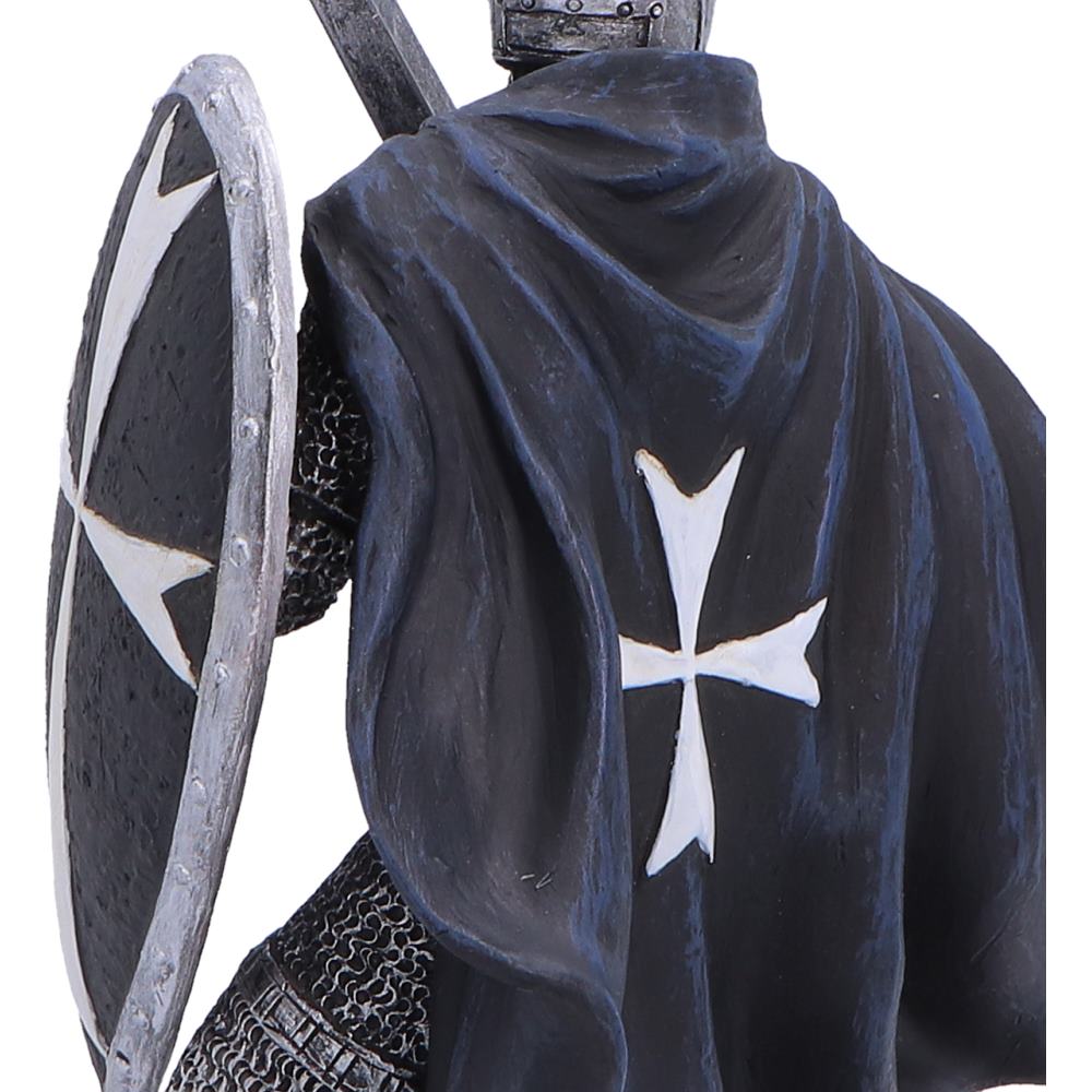 Nemesis Now Knight Hospitaller figurine, 17.3cm, detailed medieval-style sculpture with armor and shield, collectible fantasy figurine.